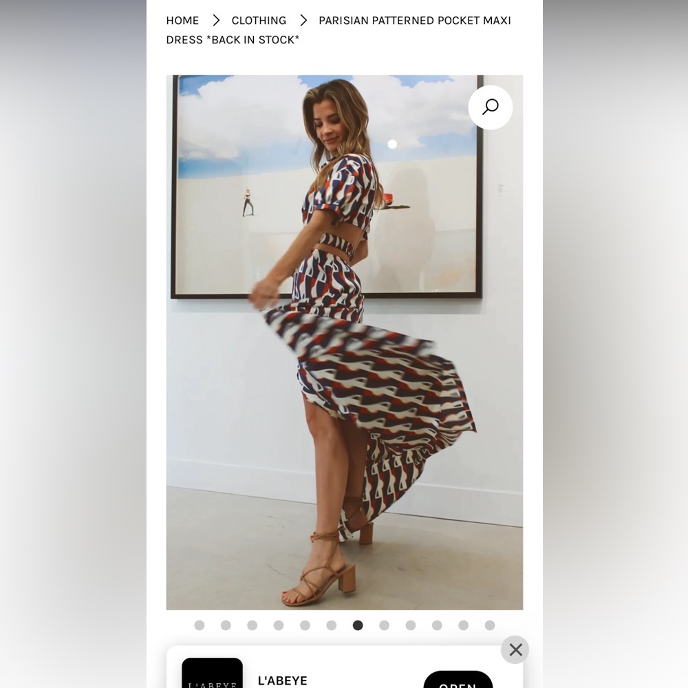 Parisian patterned Maxi dress